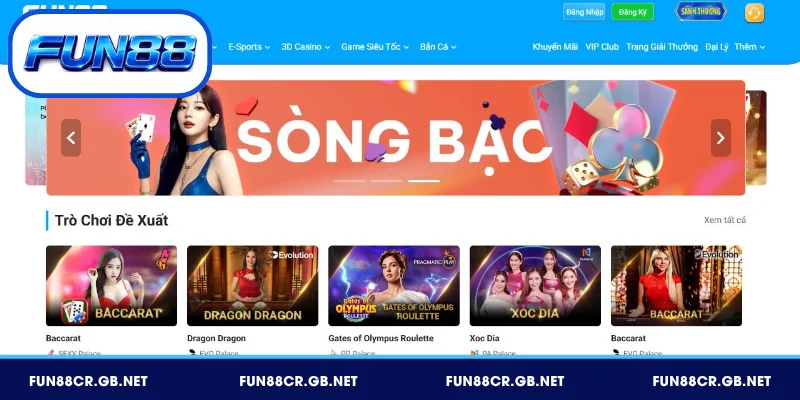 Casino FUN88 sở hữu 4K stream, dealer Việt, 300+ bàn