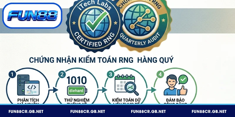 Chứng nhận RNG iTech Labs của FUN88