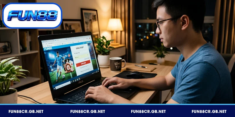 Đăng nhập FUN88 trên trình duyệt web với 4 bước