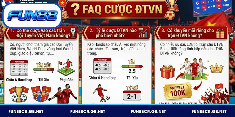 FAQ cược ĐTVN thường gặp