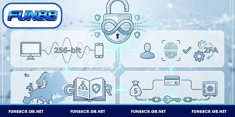 FUN88 áp dụng hệ thống bảo vệ dữ liệu người chơi theo tiêu chuẩn quốc tế