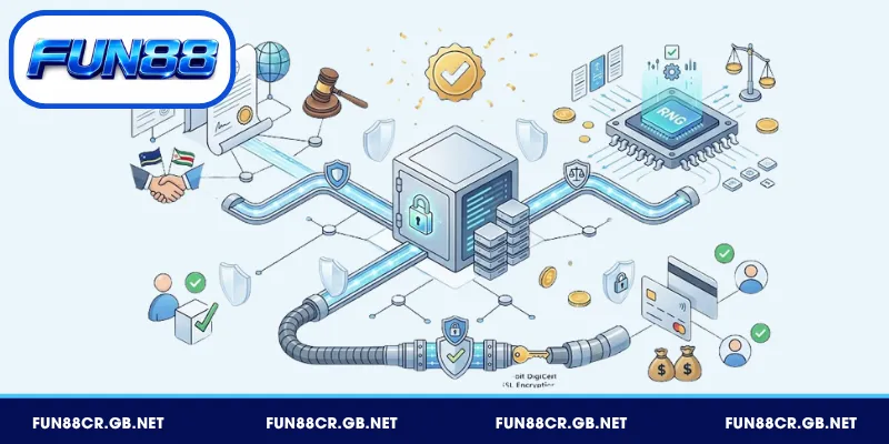 Giấy phép hoạt động và hệ thống bảo mật FUN88