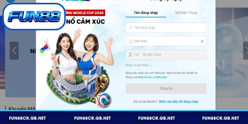 Hướng dẫn đăng ký FUN88 chỉ với 5 bước chi tiết