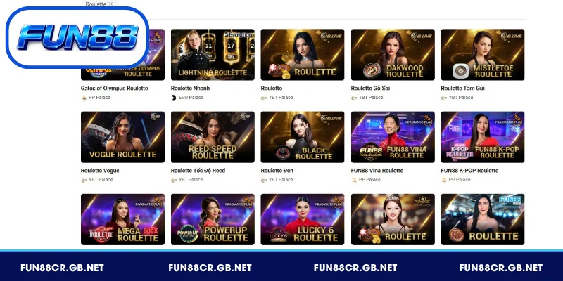 Roulette với nhiều phiên bản game hấp dẫn khác nhau